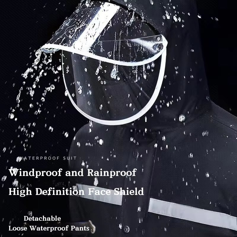 Cold Resistant Reflective Strip Raincoat for Early Morning Field Patrol