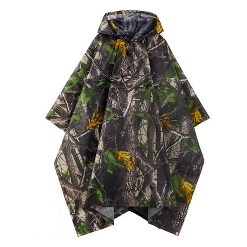 Breathable Outings Rain Poncho Waterproof Lightweight Non-Disposable Hi-Vis Rain Cape