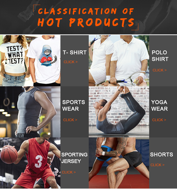 T-shirts Polo Shirts Yoga Wear Category Overview