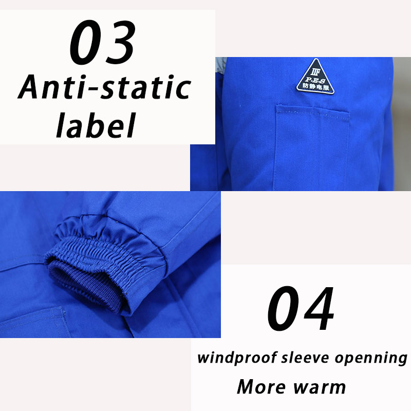 padded jacket detachable Thickened Anti-Static Clothingt Gas Station Winter Cold-Proof Warm Labor Protection Workwear