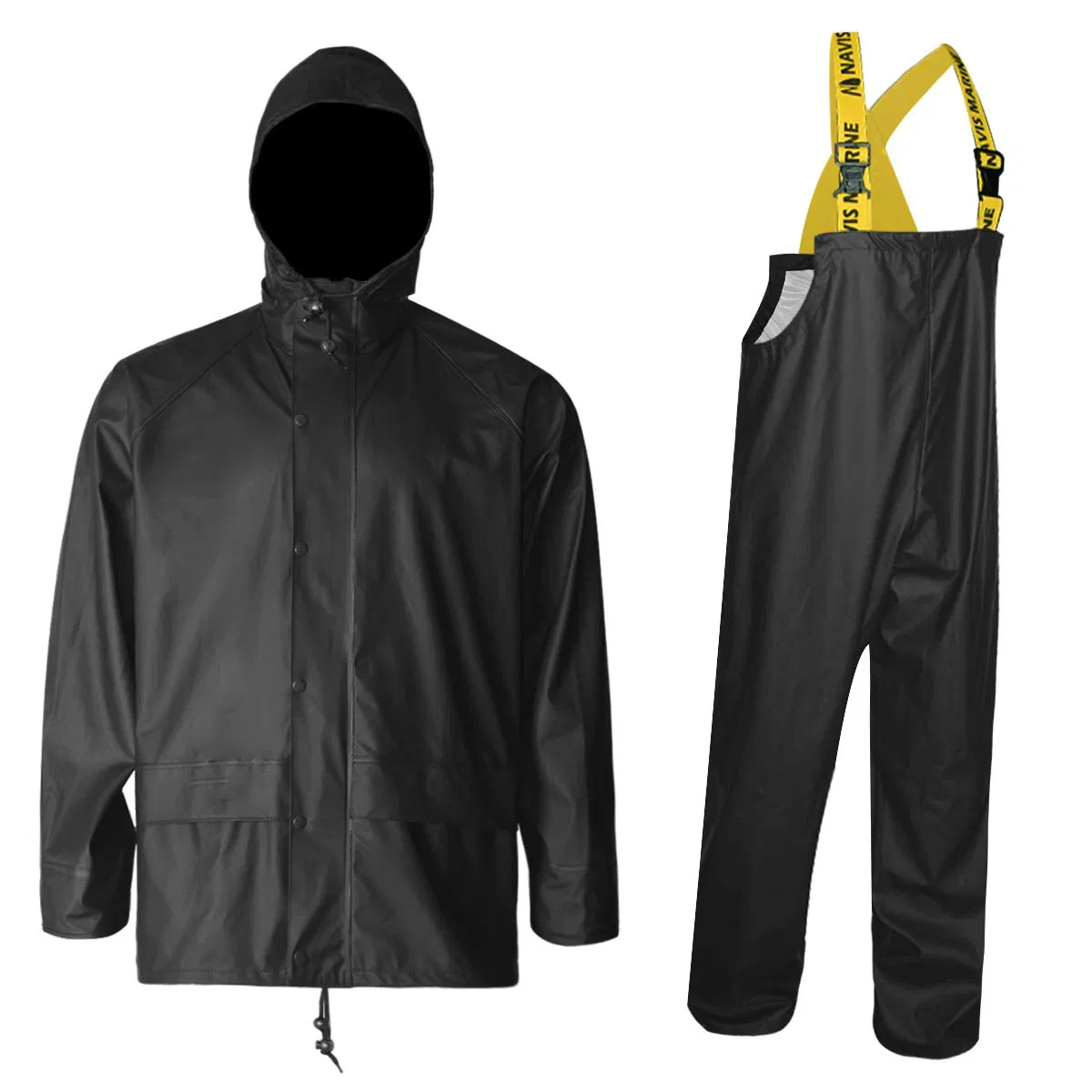 PU Polyester Rain Jacket Bib Pants Waterproof Workwear Suit Clothing Rain Gear