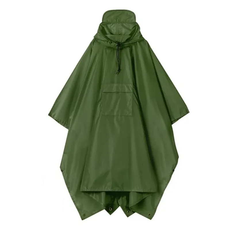 Breathable Outings Rain Poncho Waterproof Lightweight Non-Disposable Hi-Vis Rain Cape