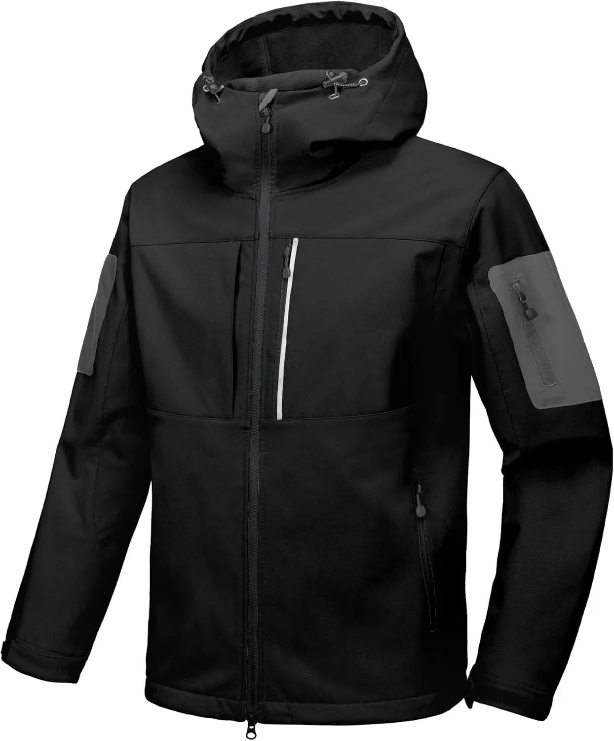 Men's Lightweight Waterproof Windproof Hooded Soft Shell Rain Jacket Detail 5