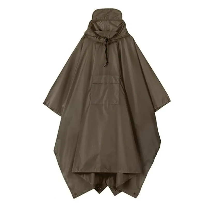 Breathable Outings Rain Poncho Waterproof Lightweight Non-Disposable Hi-Vis Rain Cape