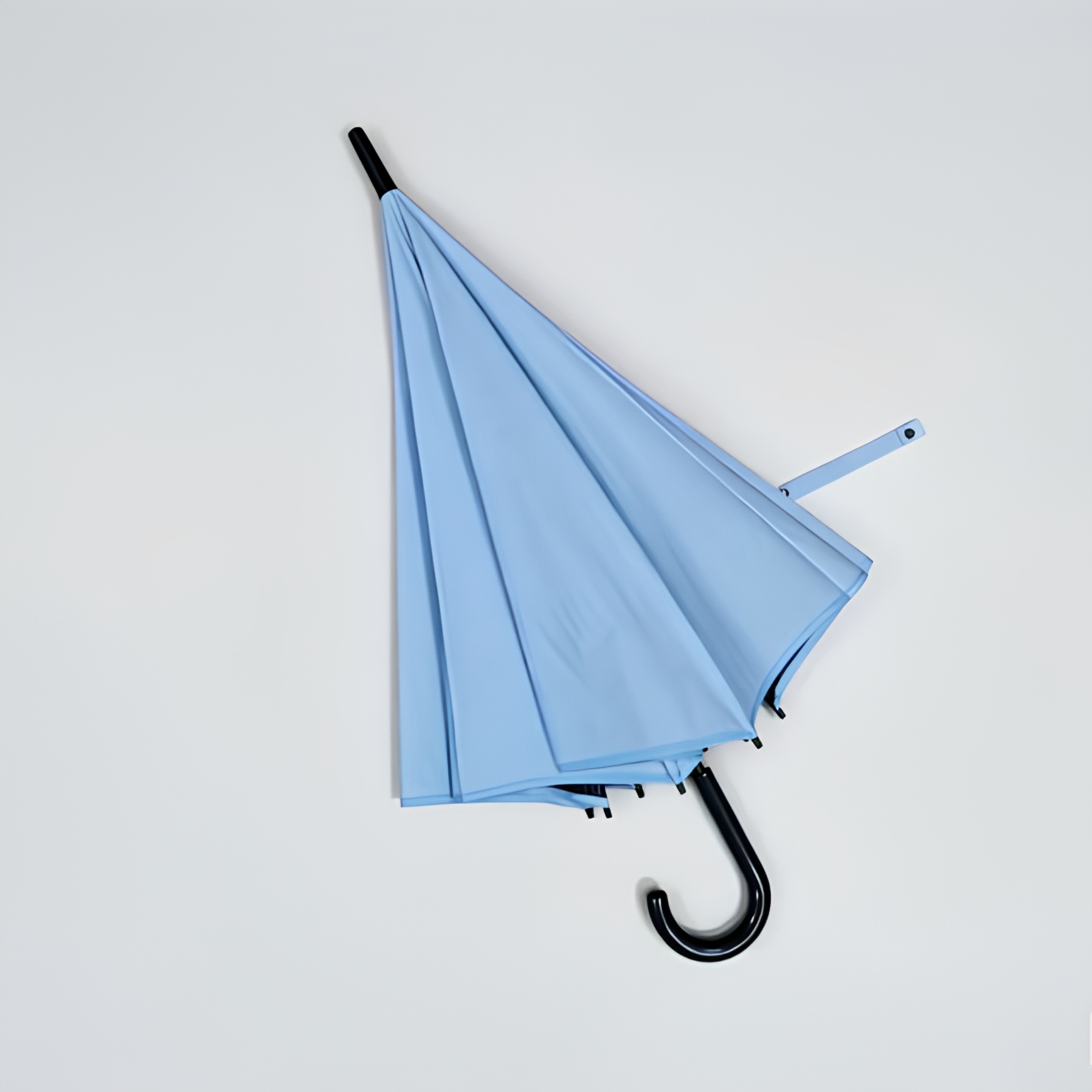 Custom OEM ODM Modern Sun and Rain UV Protection POE Black Coating 8K Ribs Straight Long-handled Adults Automatic Umbrella