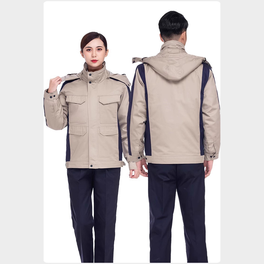 Winter Hi Visibility CE Certified Workwear Jacket for Electricians Thickened Anti-Static Cotton Coat Labor Protection Cold
