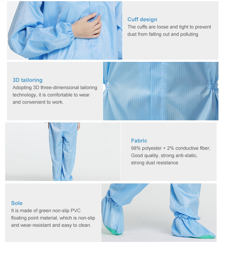 Antistatic ESD Coverall Detail 8