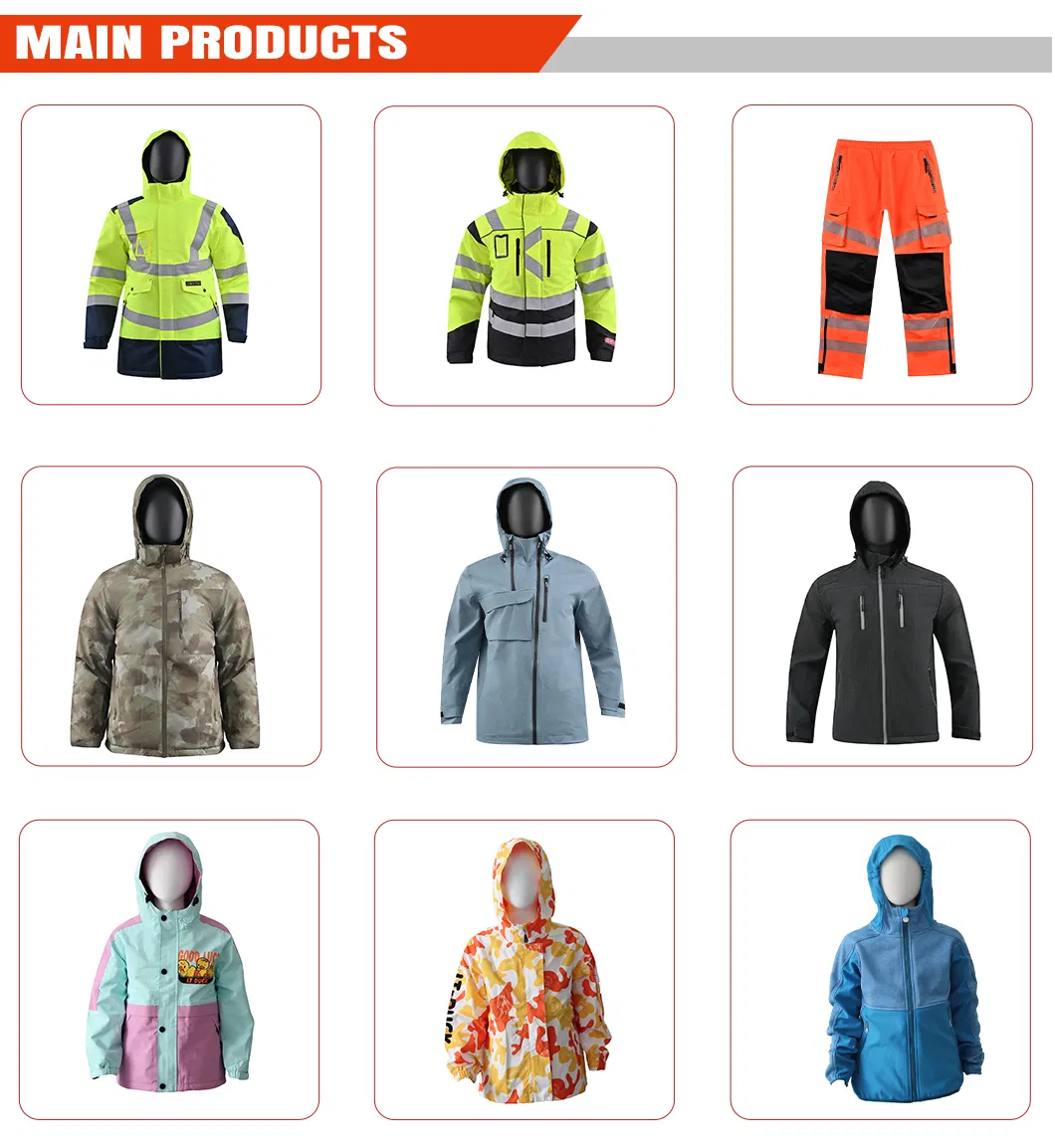 ODM Unisex Fluorescent Yellow Fleece Lined Softshell Waterproof Breathable Reflective Safety Work Custom Winter Jacket