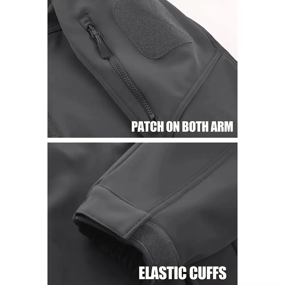 Men's Winter Softshell Jacket Stand Waterproof Breathable Quick Dry Eco-Friendly Casual Wear