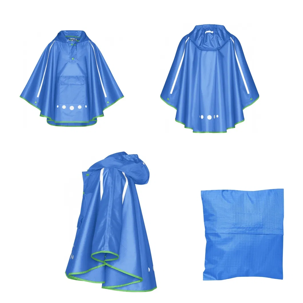 Kids Lightweight Waterproof Durable EVA Raincoat Poncho Cloak Rain Cape
