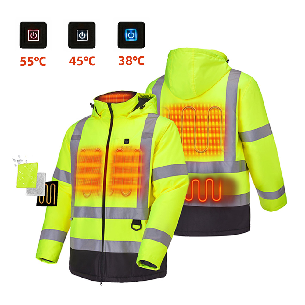 Wholesale Mens Thicken Heating Jacket Electric Heated Jacket Washable Thermal Work Jacket for Outdoor Work Hiking Walking Ski