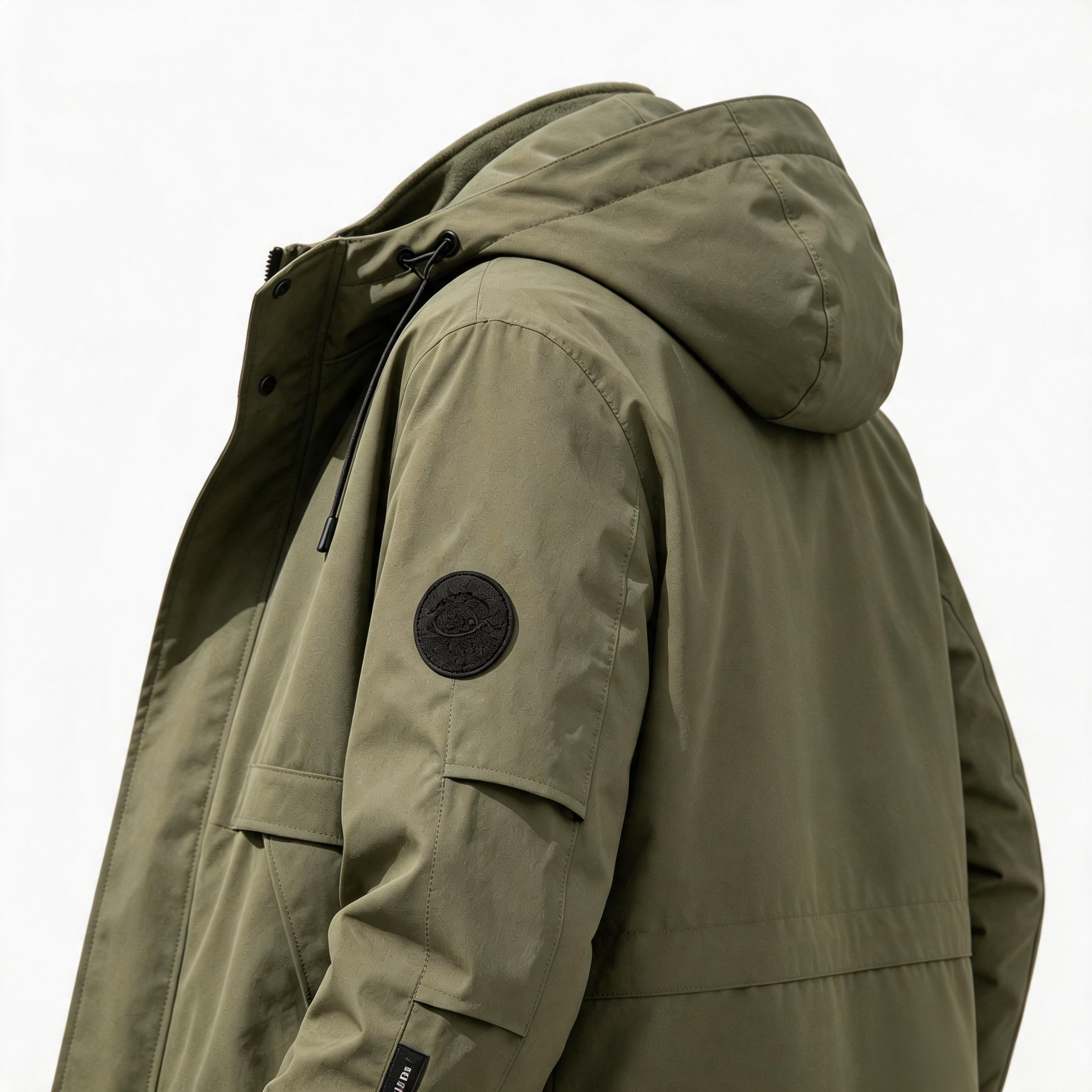 Men's Loose Fit Quilted Parka Thick Windproof Insulated Jacket for Cold Weather Daily Outdoor Wear
