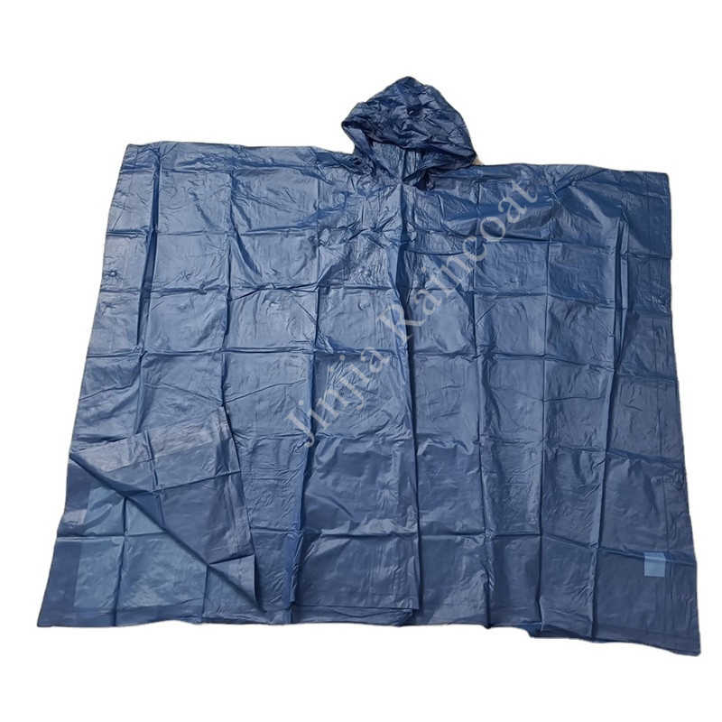 Customized Reusable Emergency Vinyl Raincoat Poncho Foldable Waterproof Plastic PVC Rain Cape