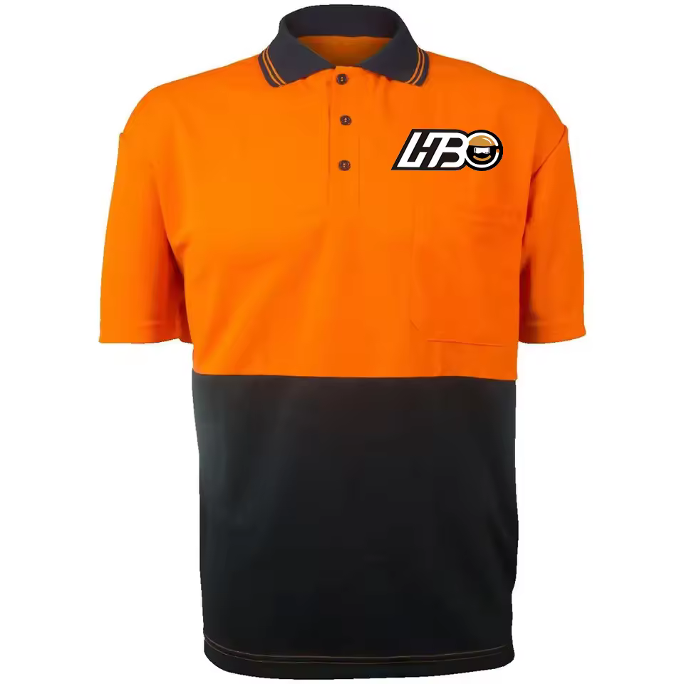 HBC Reflective Polo Shirt Fluorescent High Visibility Reflective Safety Shirt Quick Dry Short Sleeve Work Wear Hi Vis Workwear