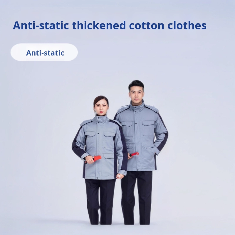 Winter Hi Visibility CE Certified Workwear Jacket for Electricians Thickened Anti-Static Cotton Coat Labor Protection Cold