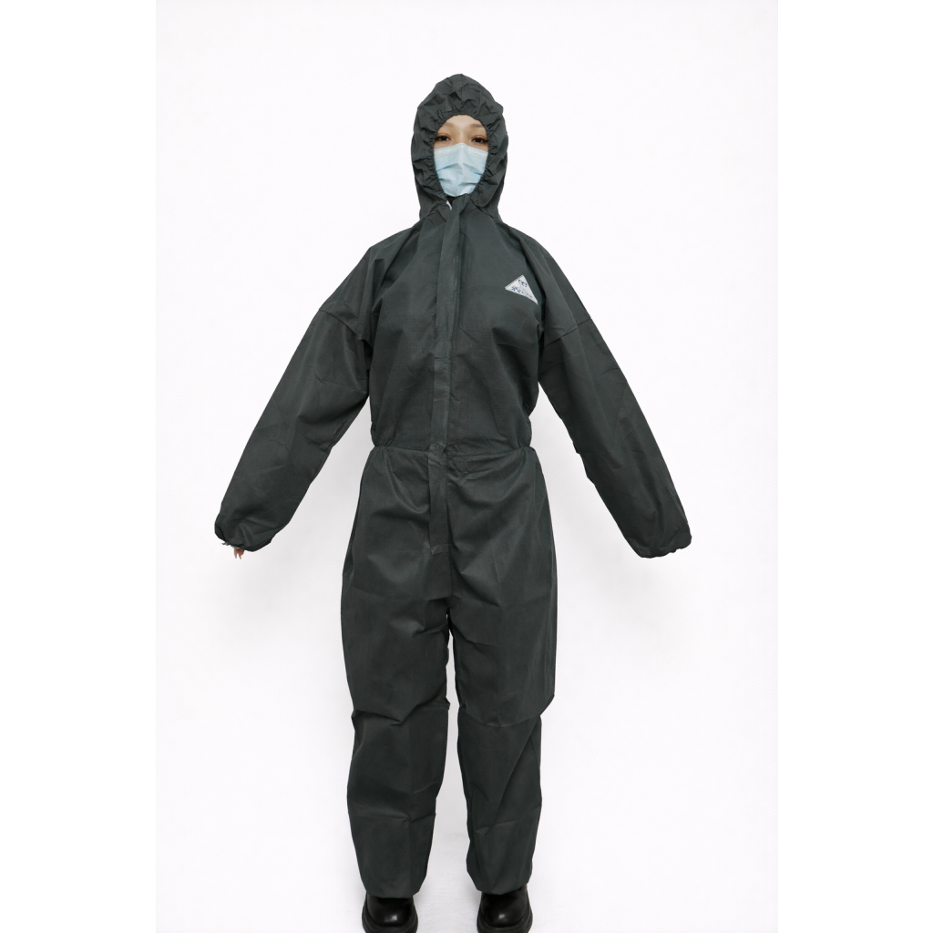 Protective Disposable Waterproof Anti-Static Heat Resistant (100-150C) Nonwoven SS Coverall Regular Fit Level C Safety Clothing