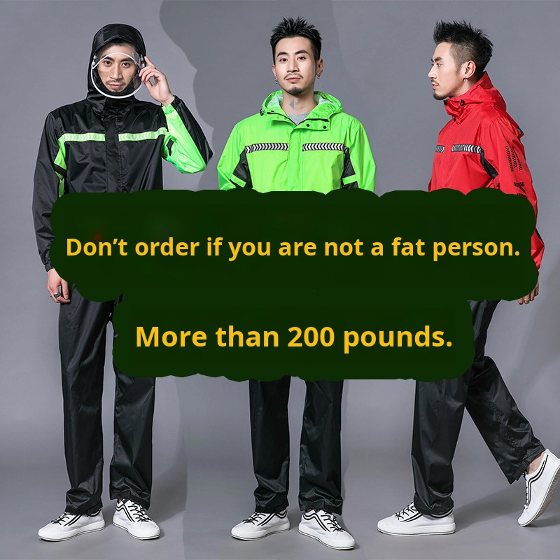 Men s Extra Large Raincoat and Pants Set Split Type Waterproof Hooded Camouflage for Special Takeaway Riders