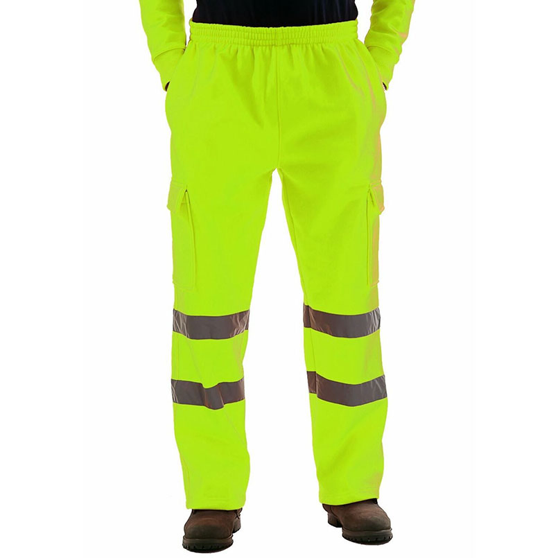 Winter Multi Pocket Safety Reflective Trousers Working Men Hi Vis Pant Safety Industry Heavy-Duty Cargo Work Pants