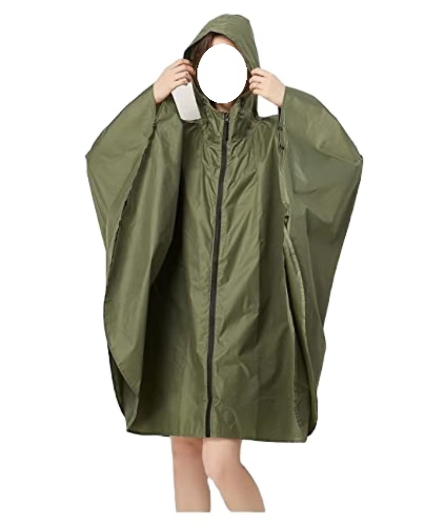 Stylish Durable Waterproof Ladies Raincoat Poncho Eco-Friendly Cycling Packable Rain Cape