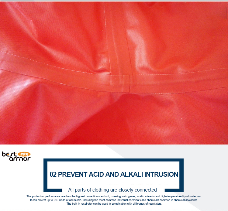 Protective chemical suit detail 6