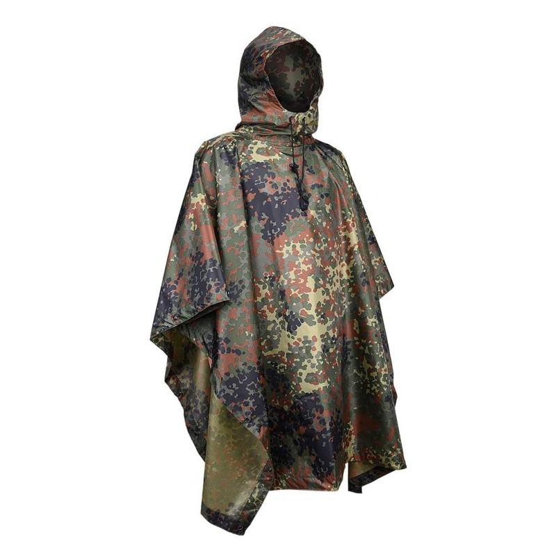 Camouflage Adult Motorcycles Waterproof Poncho Raincoat Rain Cape
