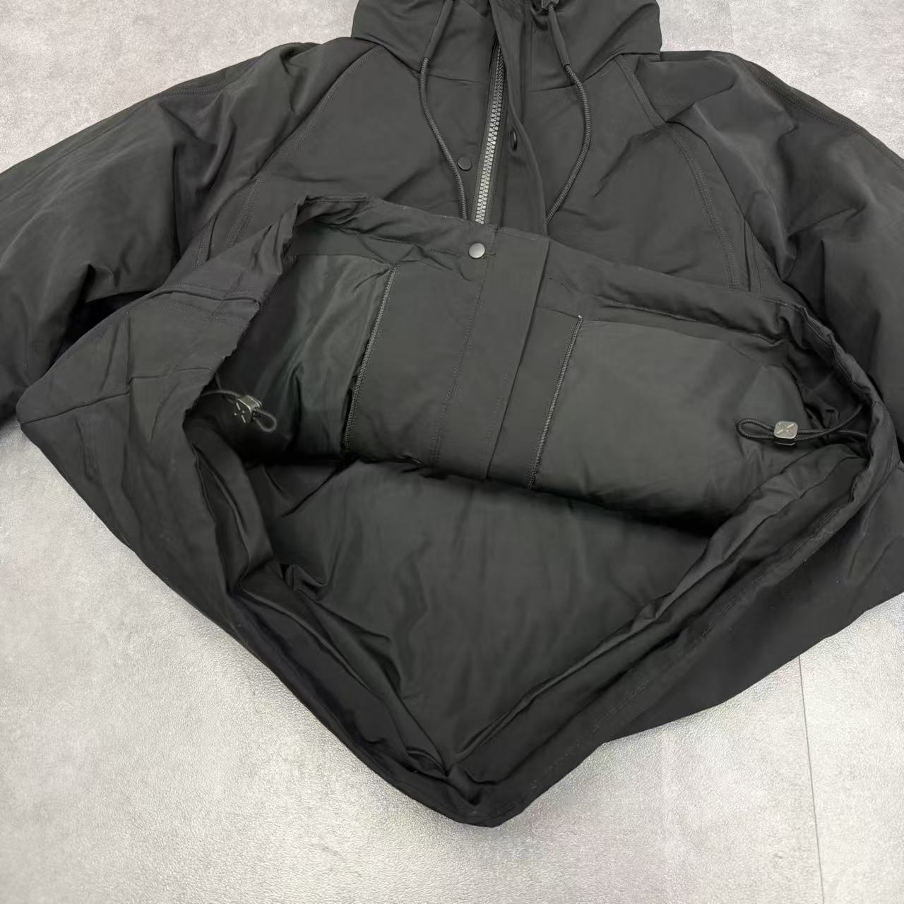 Men's Black Waterproof Hooded Parka Jacket Winter Outdoor Windproof Warm Puffer Coat