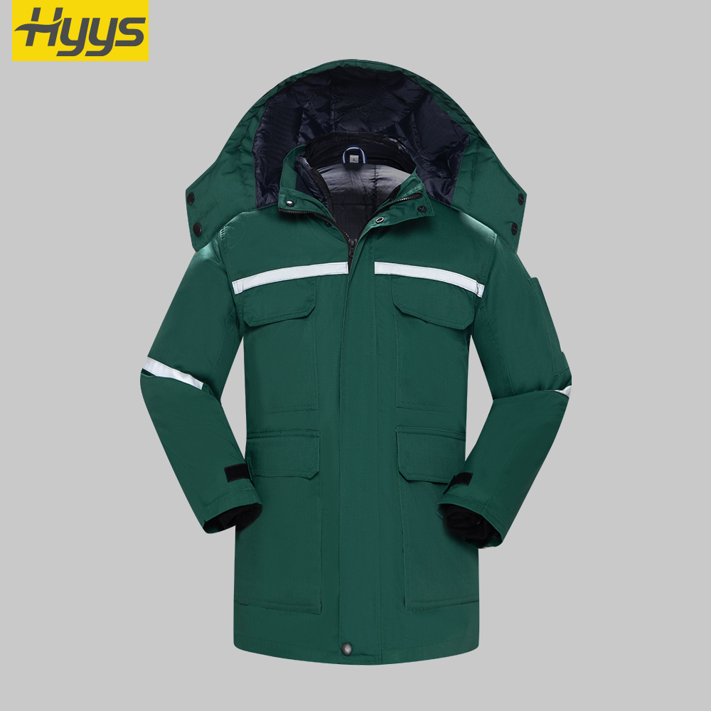 High Quality Detachable Hooded Workwear Jackets for Winter Anti-Static and Breathable Reflective Coats for Safety