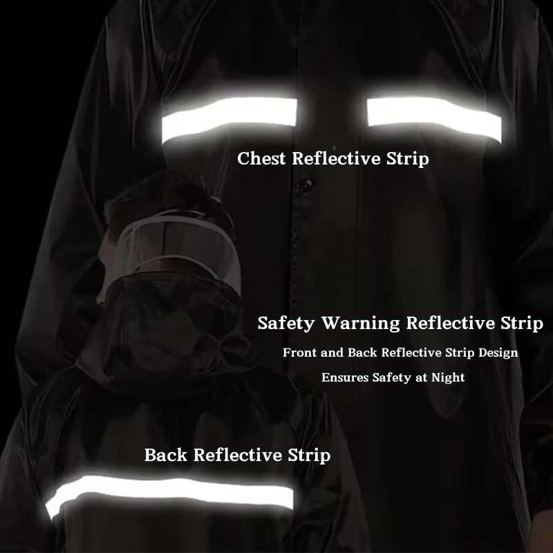 Cold Resistant Reflective Strip Raincoat for Early Morning Field Patrol