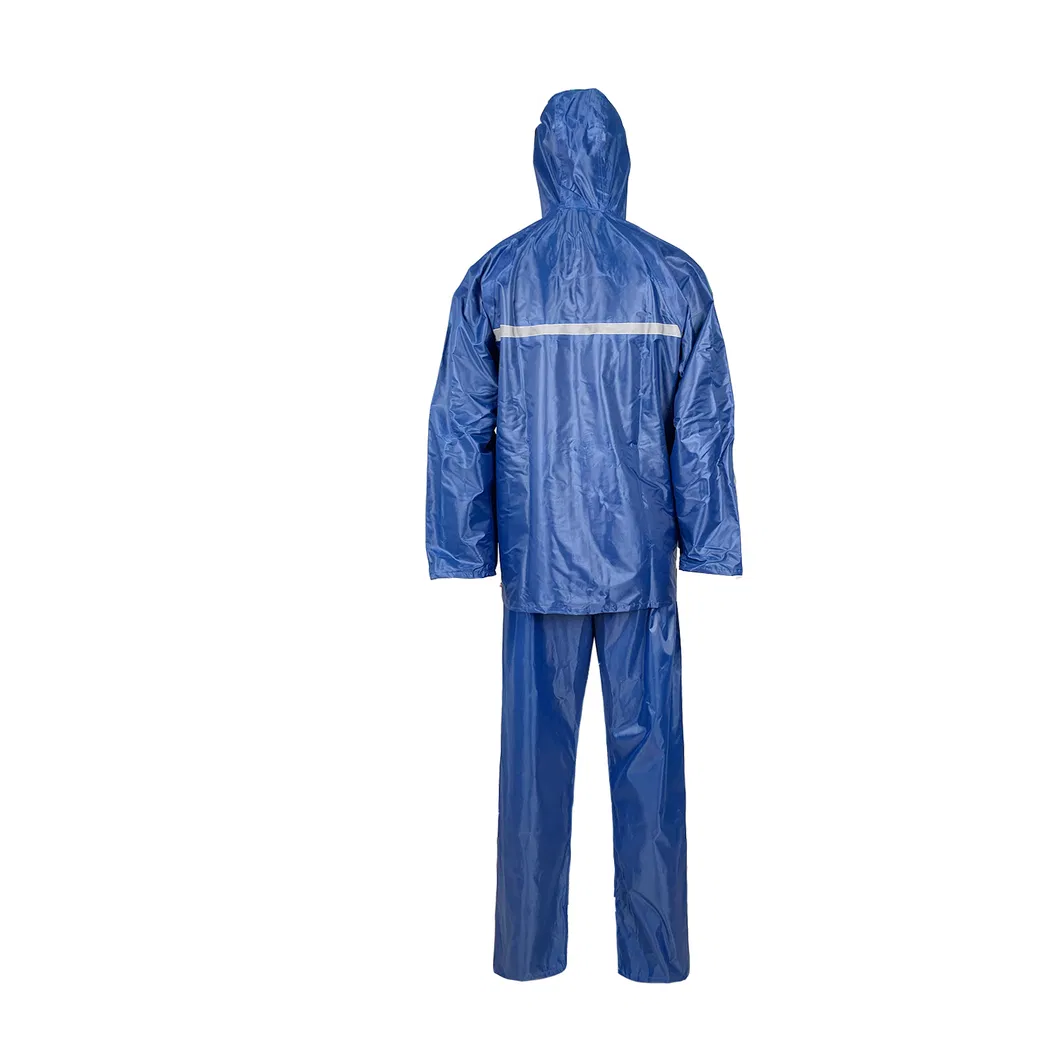 PPE PVC Reflective Waterproof Rainwear Safety Work Rain Suit En343