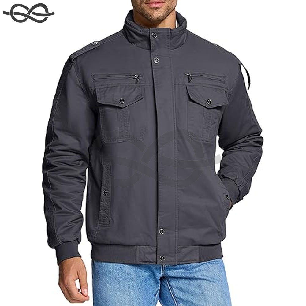 Men's Winter Jackets Fleece Lined Cotton Thermal Trucker Field Hiking Work Jacket Warm Outerwear Cold Weather Durable Insulated
