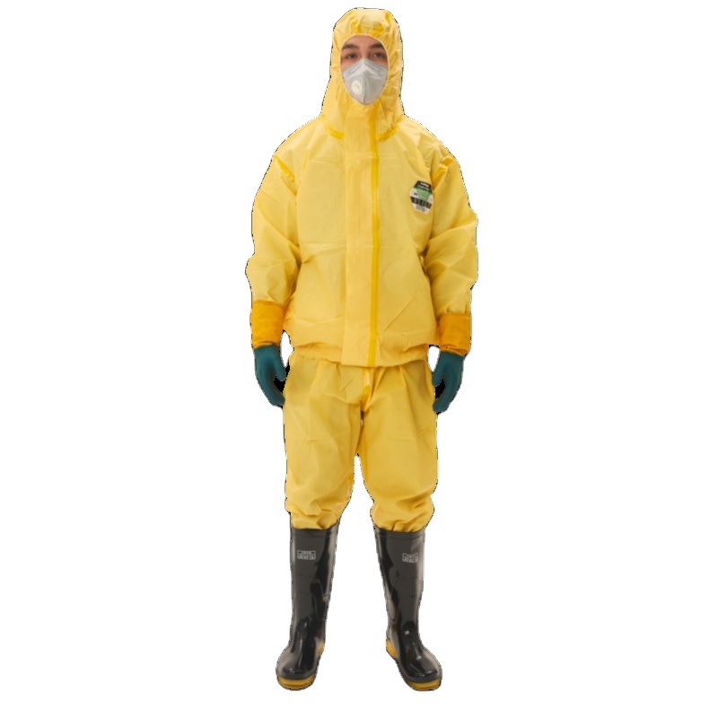 Disposable Industrial Non-Woven Full-Body Coverall Hood Waterproof Anti-Static PP Dust-Proof Particulate Safety Clothing