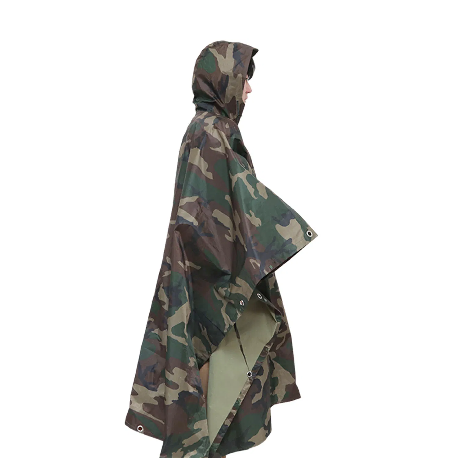 Multifunctional Ripstop Anti-Wrinkle PVC Waterproof Awning Raincoat Poncho Rain Cape
