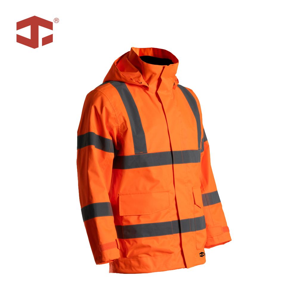 JIADE High Quality Water and Windproof Jacket Men's High-Visibility Breathable Jacket for Construction Work Ppe Coverall