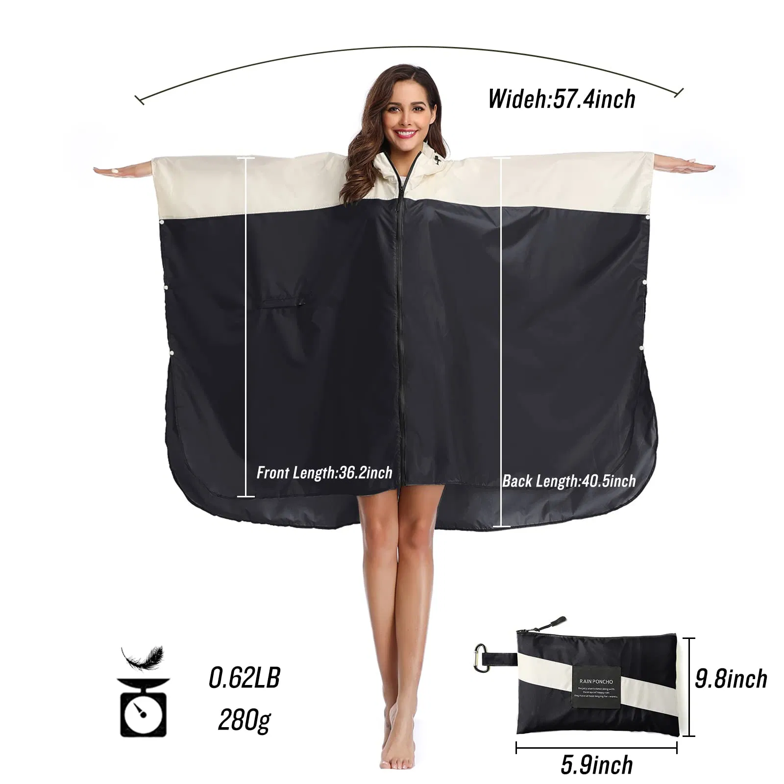 Adults Multi-Functional Outdoor Waterproof Raincoat Poncho Rain Cape