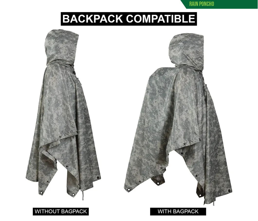 Fashionable Adults Stay Dry Waterproof Raincoat Rain Poncho Cape
