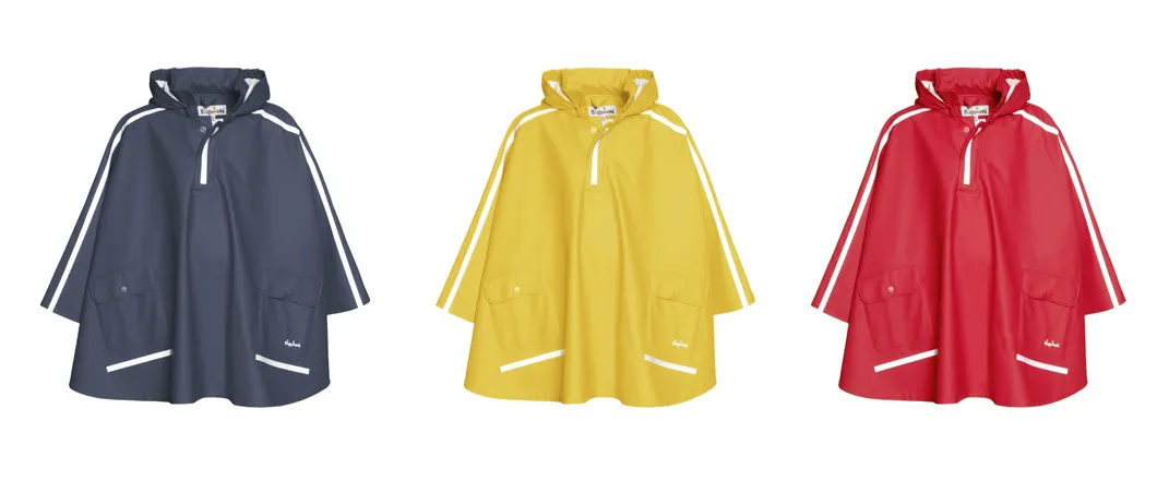 High Vis Kids Children Waterproof Poncho Rain Cape