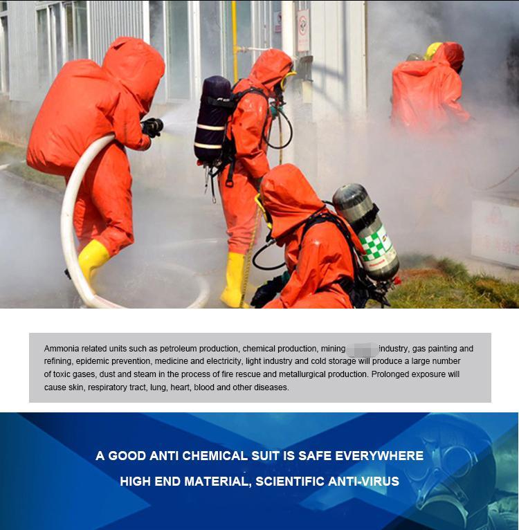 Protective chemical suit detail 4