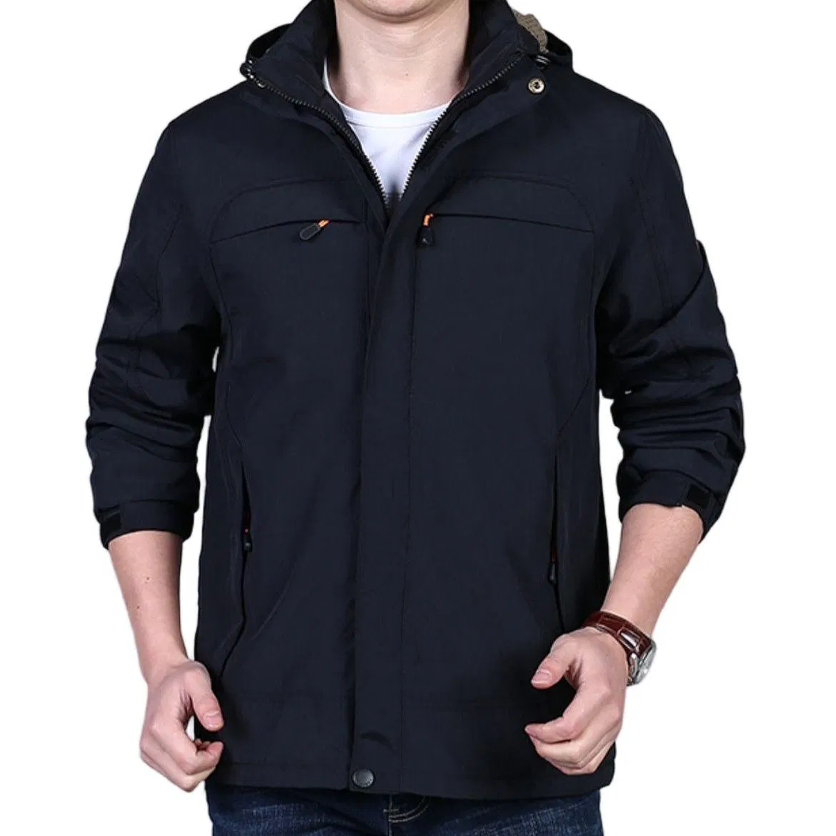 Conmr Men's Nylon Softshell Jacket Breathable Lightweight Windproof
