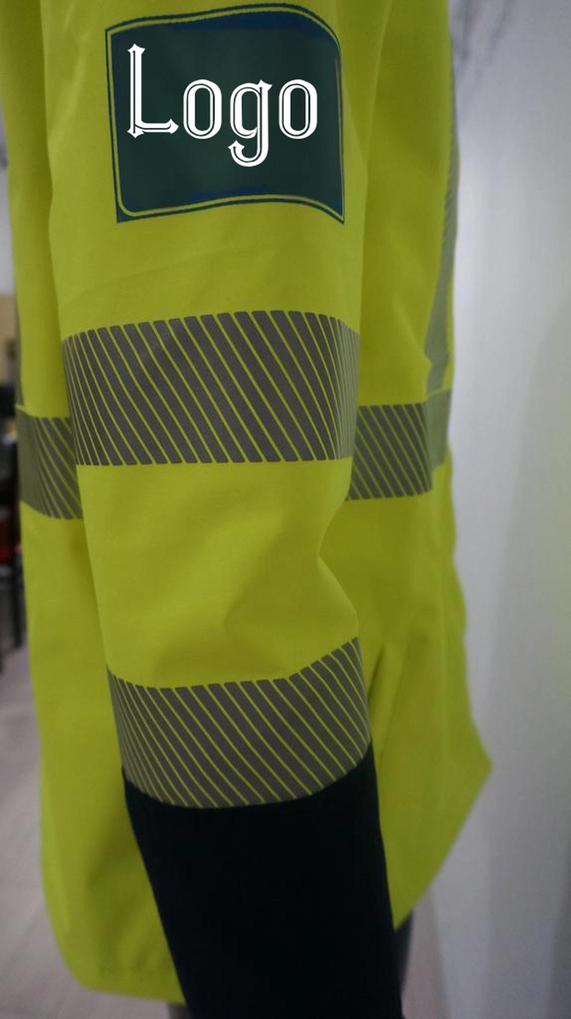 Hi Vis Reflective Safety Rain Jacket | Waterproof Fleece Lined Raincoat for Construction Traffic Emergency Rescue