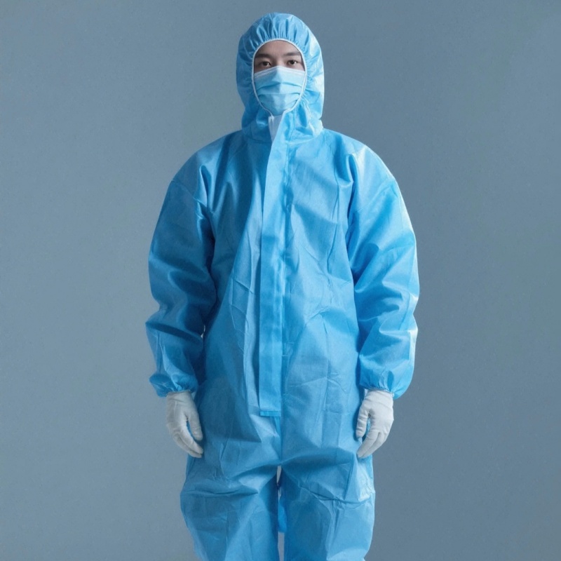 SS Material Disposable Anti-static Waterproof Protective Clothing Full Body Coverall Level C Protection for Food Factory Mining