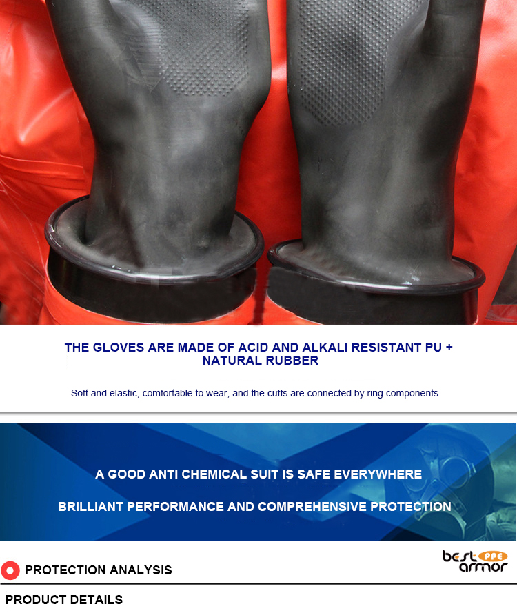Protective chemical suit detail 8