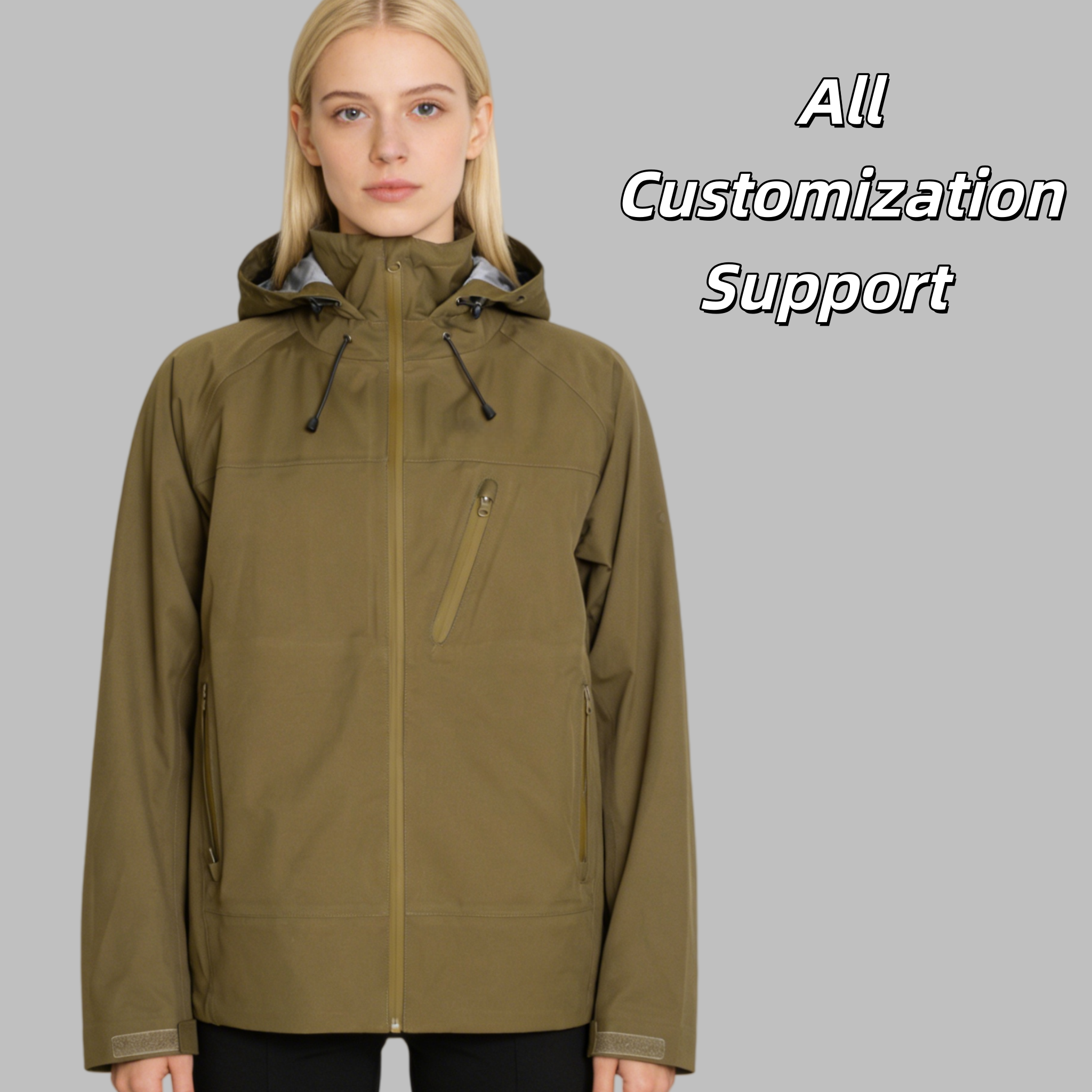 Waterproof Breathable Outdoor Hiking Rain Jacket Fully Seam Taped