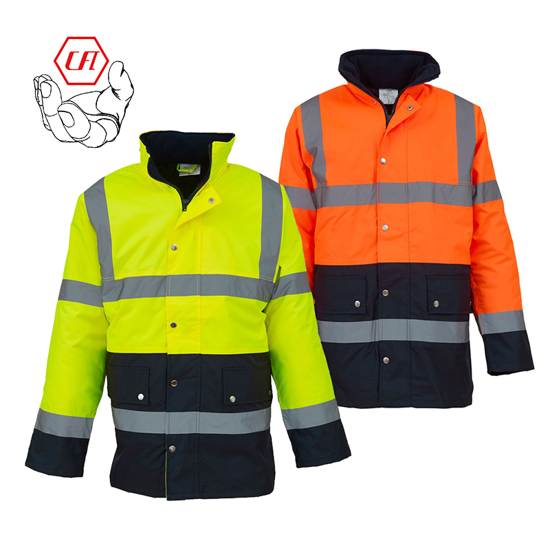 Mens High Visibility Reflective Safety Jacket Mens Safety Workwear Reflective Hoodie Construction Jacket