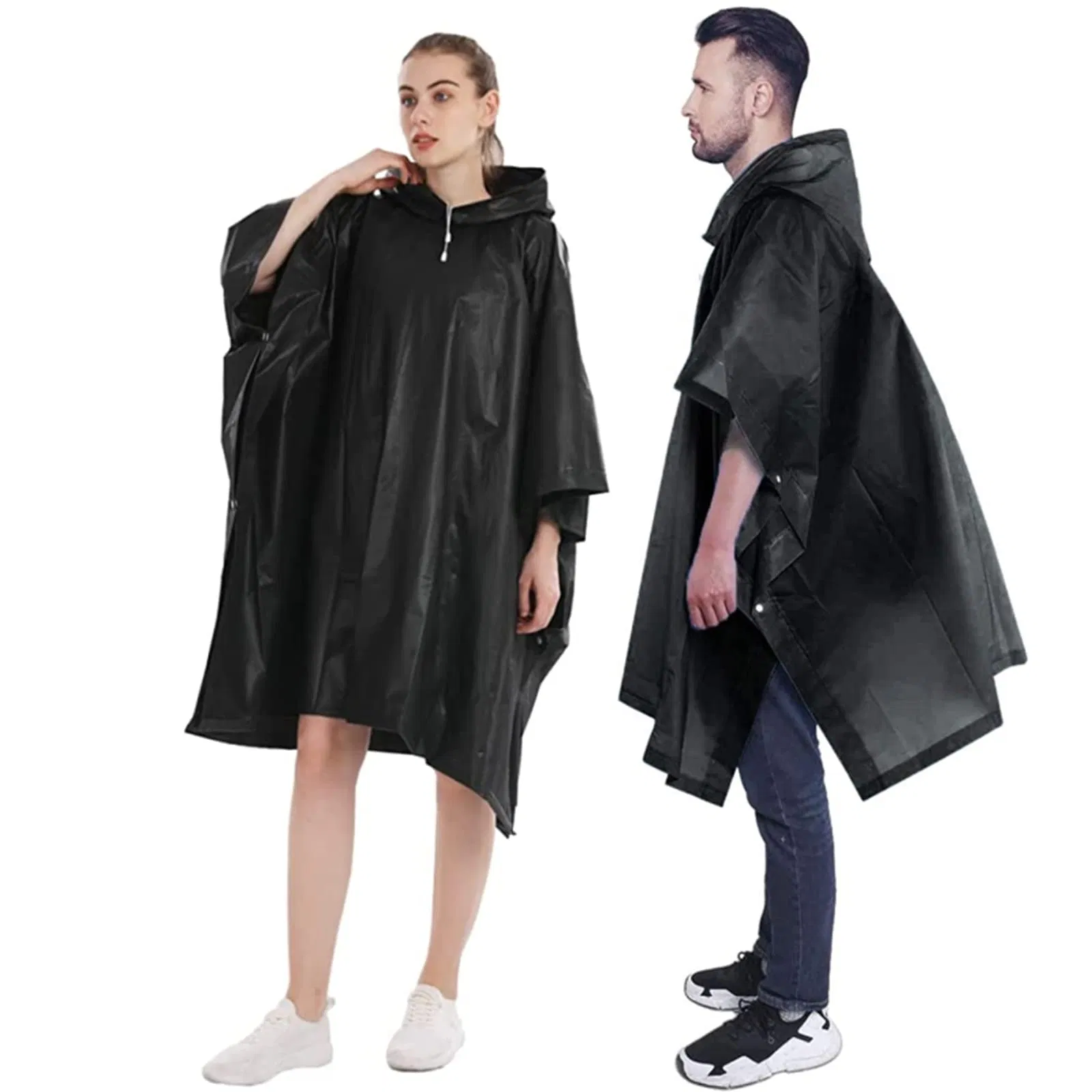 Transparency Custom Design Waterproof Lightweight Versatile PEVA Poncho Raincoat Rain Cape