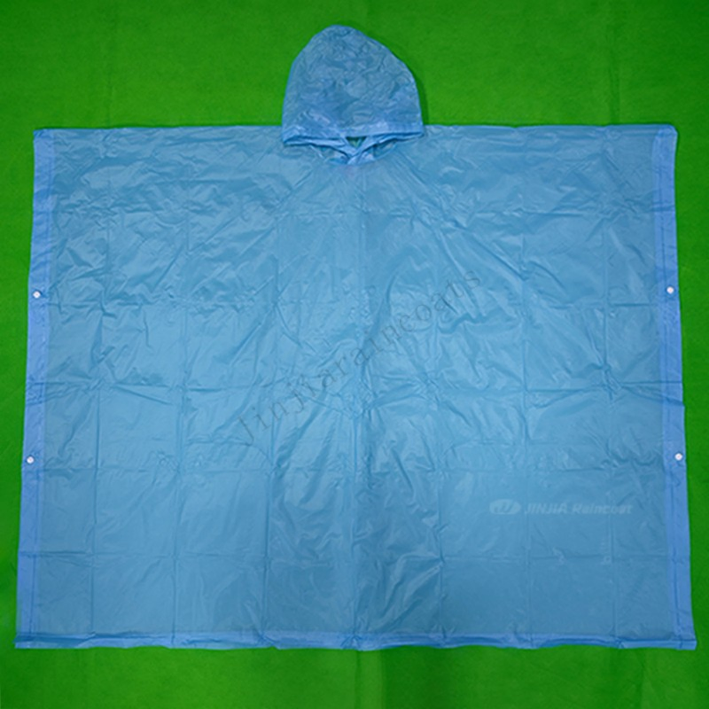 Customized Reusable Emergency Vinyl Raincoat Poncho Foldable Waterproof Plastic PVC Rain Cape