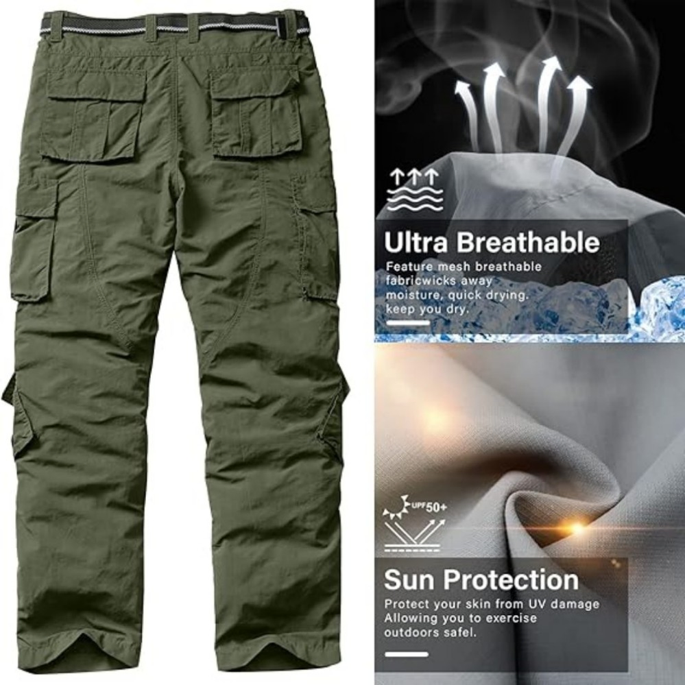 Wholesale Custom Men's Outdoor Casual Quick Dry Cotton Tactical Workwear Regular Straight Durable Heavy Duty Lightweight Hiking Cargo Pants Trousers