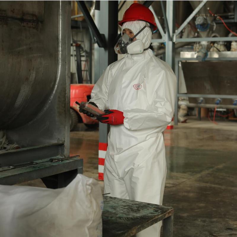 Anti Static and Unclear Radiation Industrial Workwear Disposable White Protective Working Coverall Safety Coverall