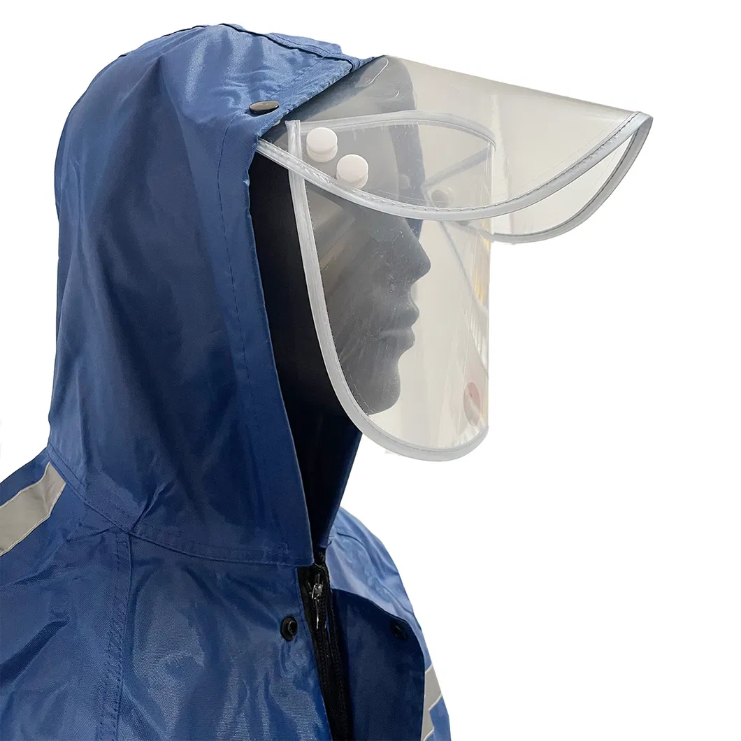 PPE PVC Reflective Waterproof Rainwear Safety Work Rain Suit En343