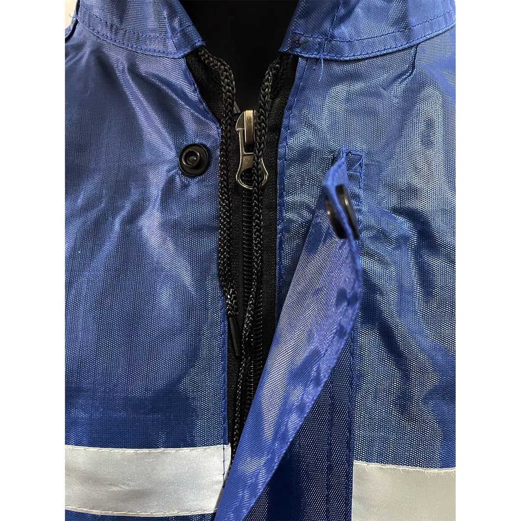 PPE PVC Reflective Waterproof Rainwear Safety Work Rain Suit En343