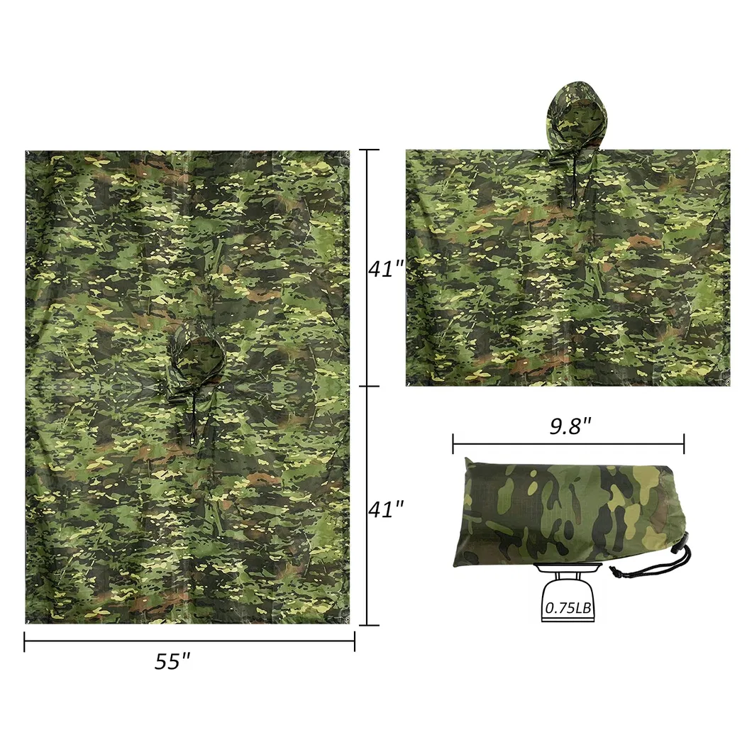 Fashionable Adults Stay Dry Waterproof Raincoat Rain Poncho Cape